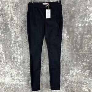 NEW SO Size XS Denim Stretch Skinny Jeans Black Button Zip Casual Cotton Blend